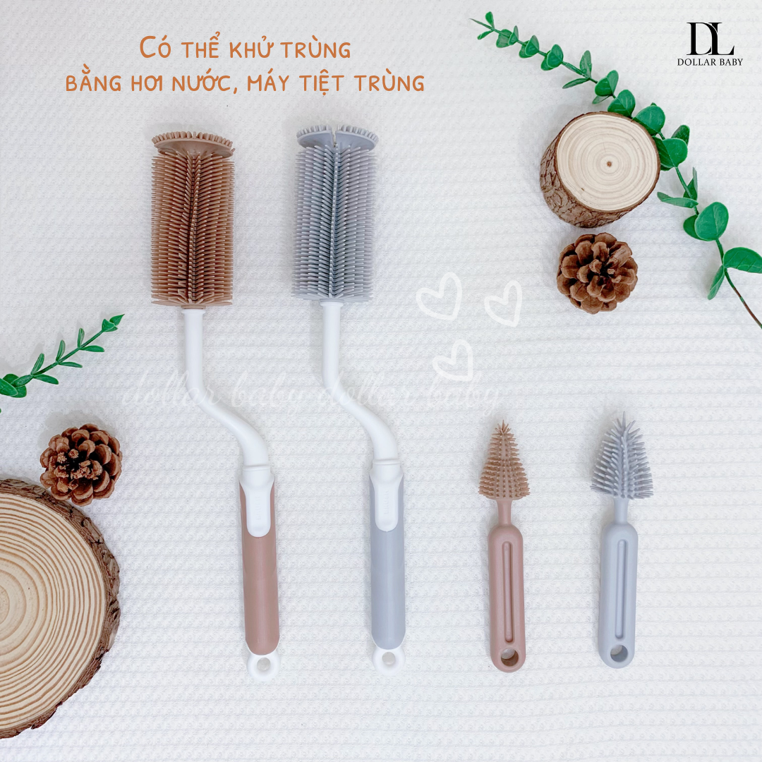  HONPER - Set 2 Cọ Rửa Bình Silicon 
