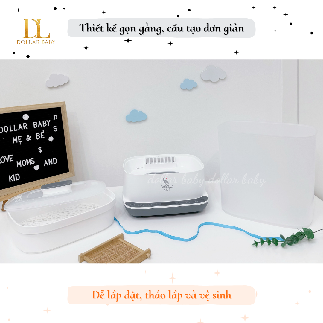  MOAZ BÉBÉ - Máy tiệt trùng hơi nước và sấy khô - MB101 