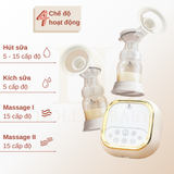  MOAZ BÉBÉ - Máy hút sữa điện đôi - MB090 