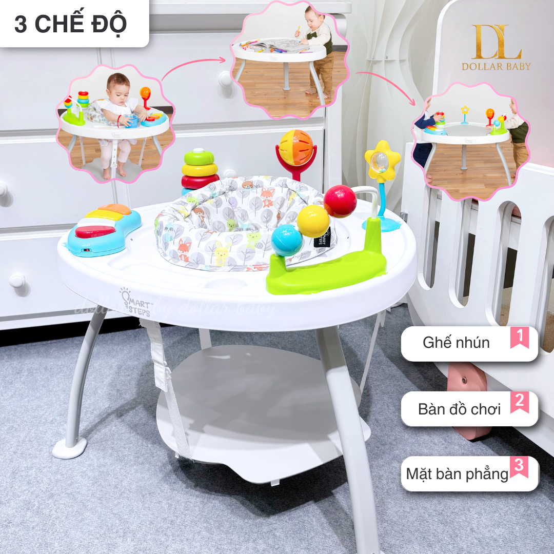  Ghế nhún kèm đồ chơi 3 trong 1 