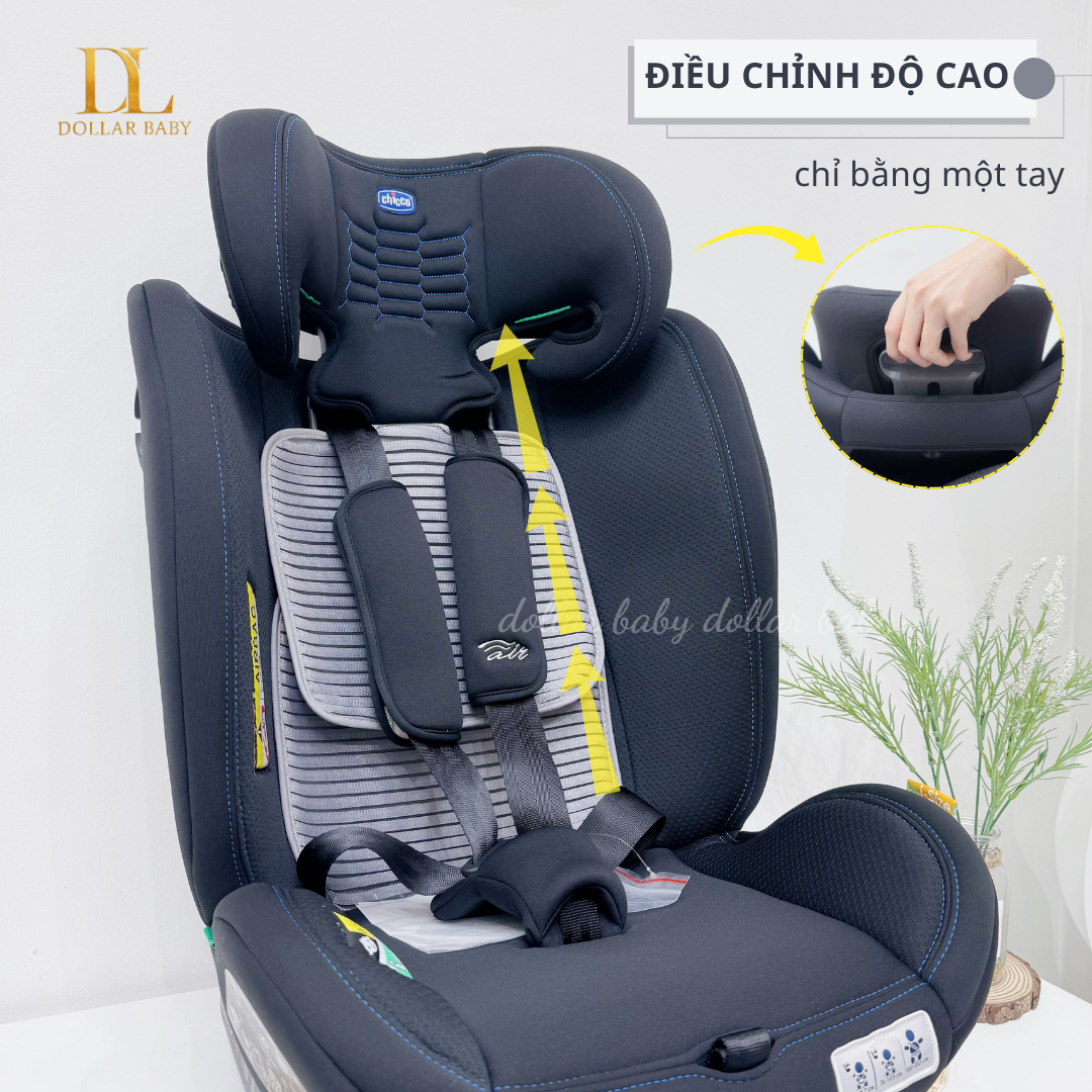  Ghế ô tô Chicco Unico Evo Air xoay 360˚ ISOFIX 