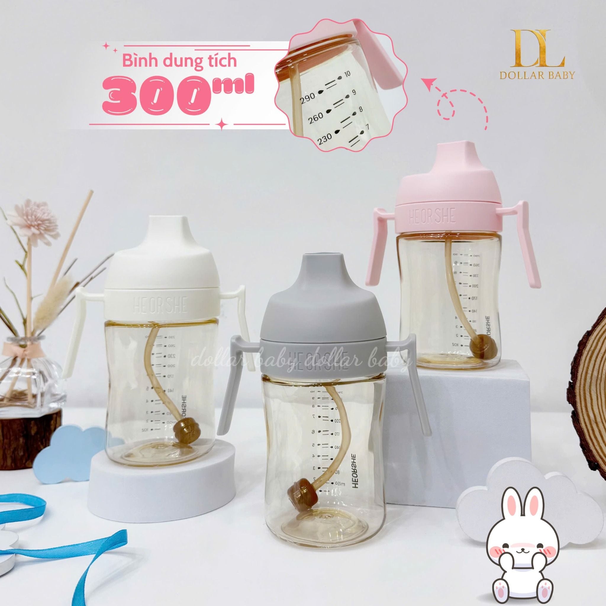  HEORSHE - Bình Tập Uống Nước Chuẩn Nha Khoa 