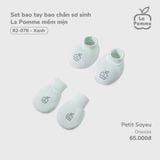  LA POMME - Set bao tay bao chân sơ sinh mềm mịn 