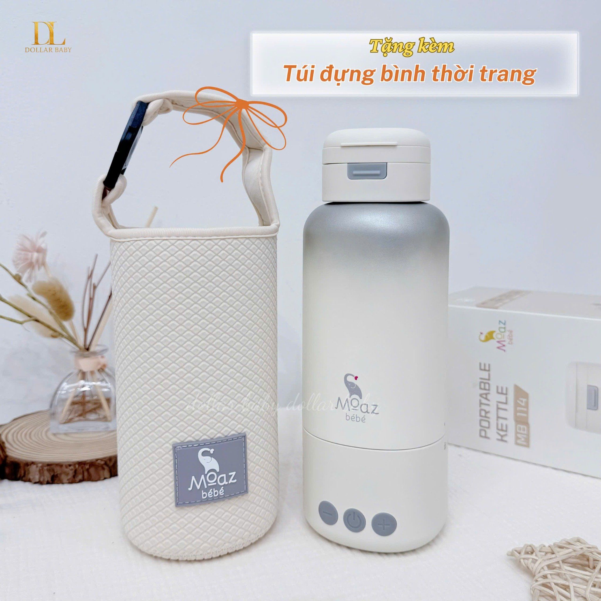  MOAZ BÉBÉ - Bình Đun Nước Di Động Cầm Tay - MB114 