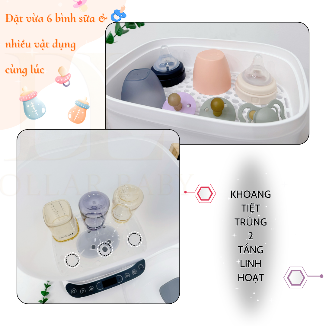  MOAZ BÉBÉ - Máy tiệt trùng hơi nước và sấy khô - MB101 