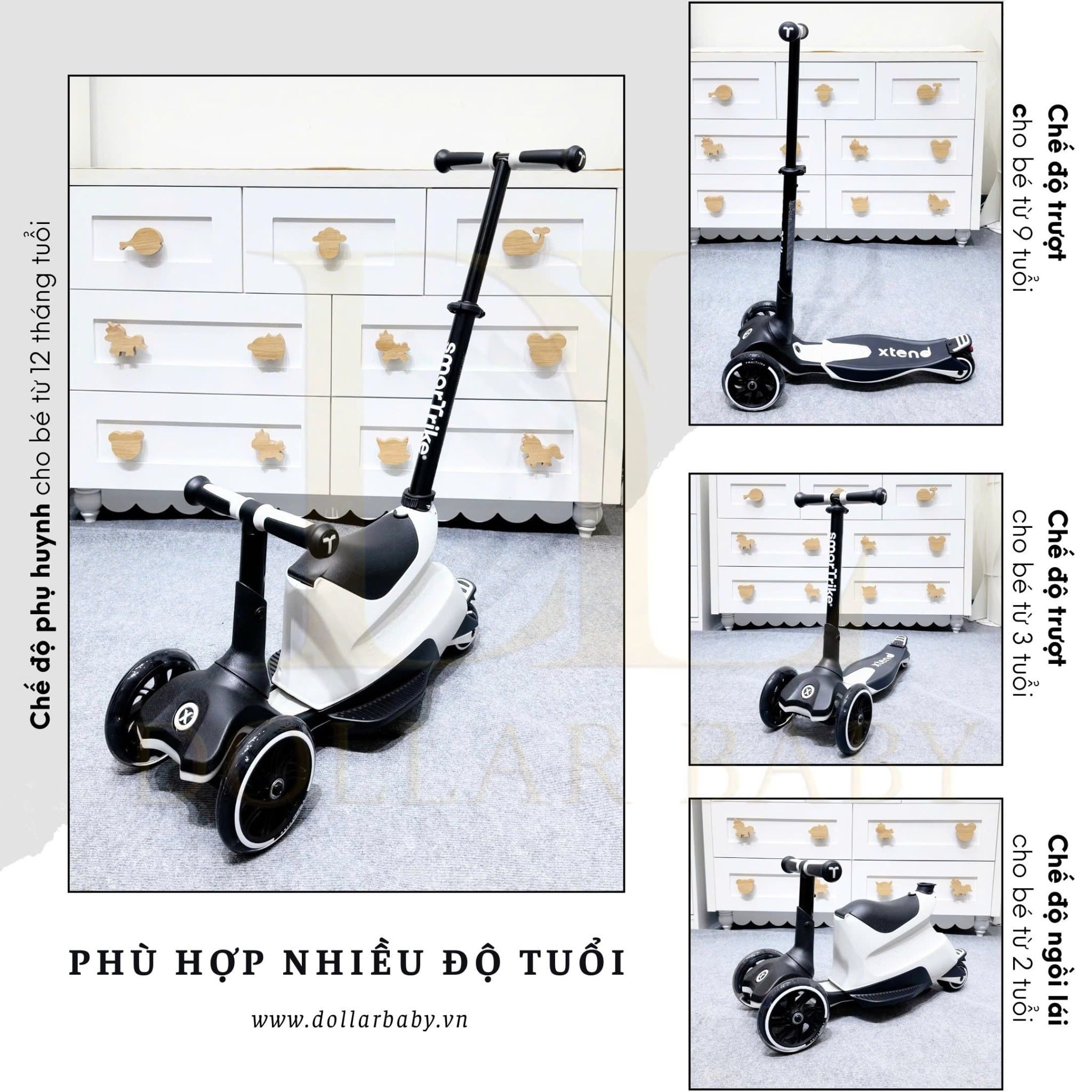  SMARTRIKE - XE TRƯỢT TRẺ EM XTEND RIDE-ON 