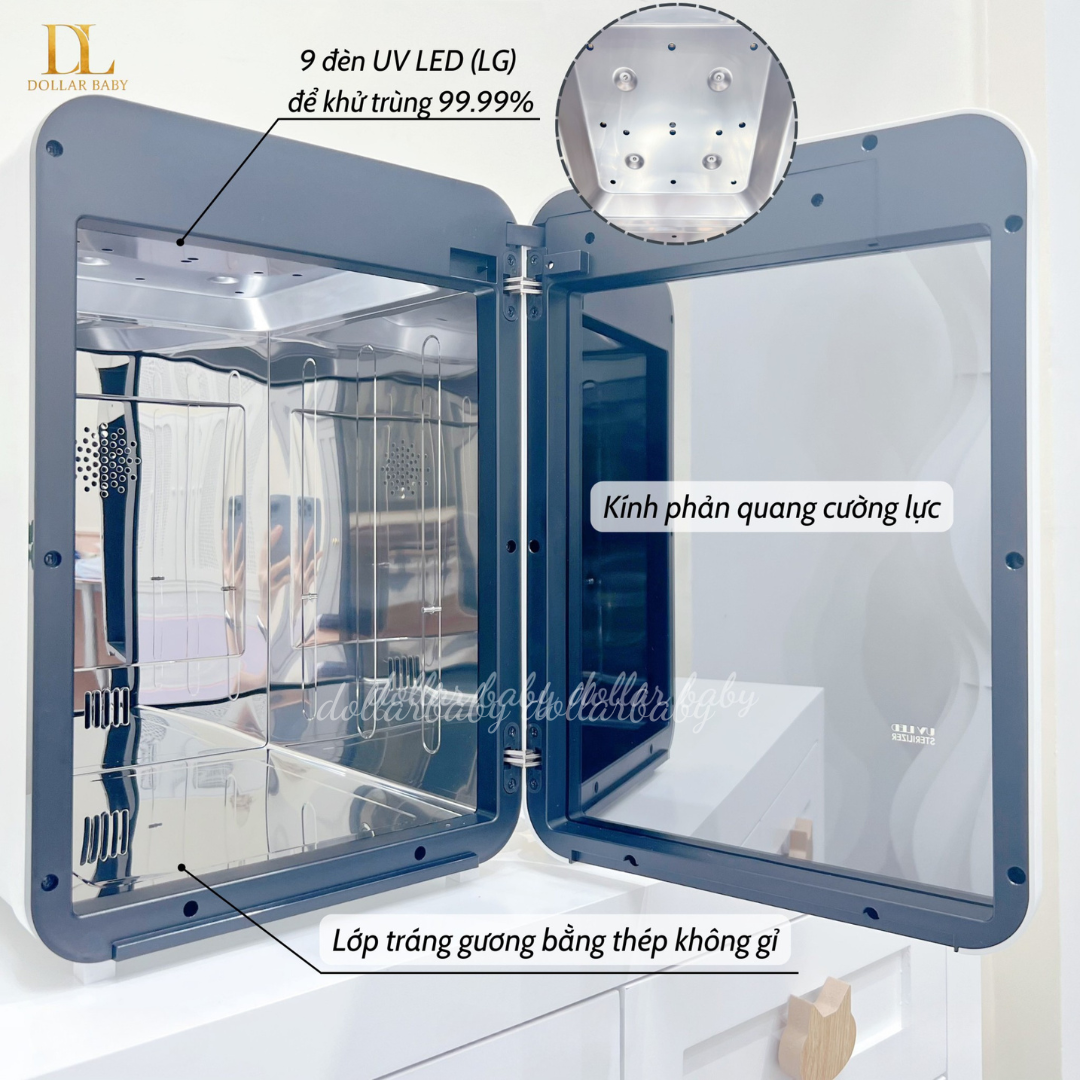 Máy tiệt trùng sấy khô bình sữa UV LED Haenim 4G 