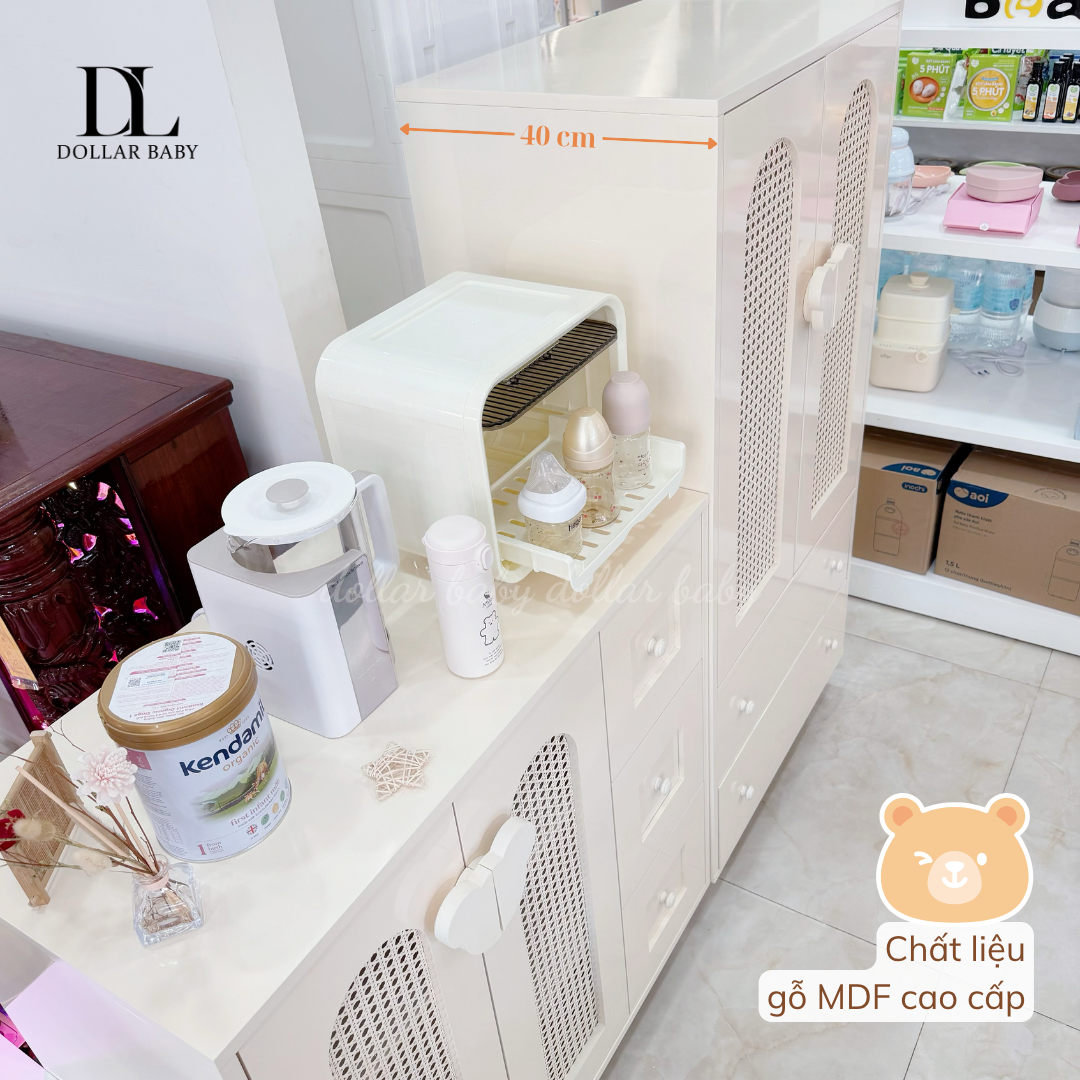  Tủ Gỗ Cánh Mây Tay Nắm Gấu 