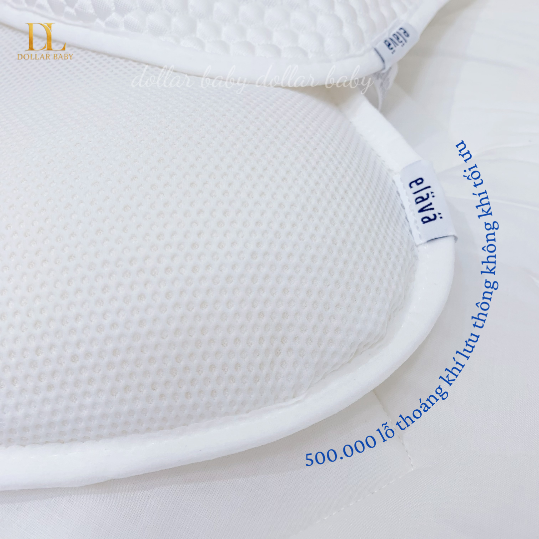  Gối Nằm Elava Thoáng Khí Mềm Mại Đàn Hồi Nâng Đỡ Đầu Giúp Bé Ngủ Ngon 