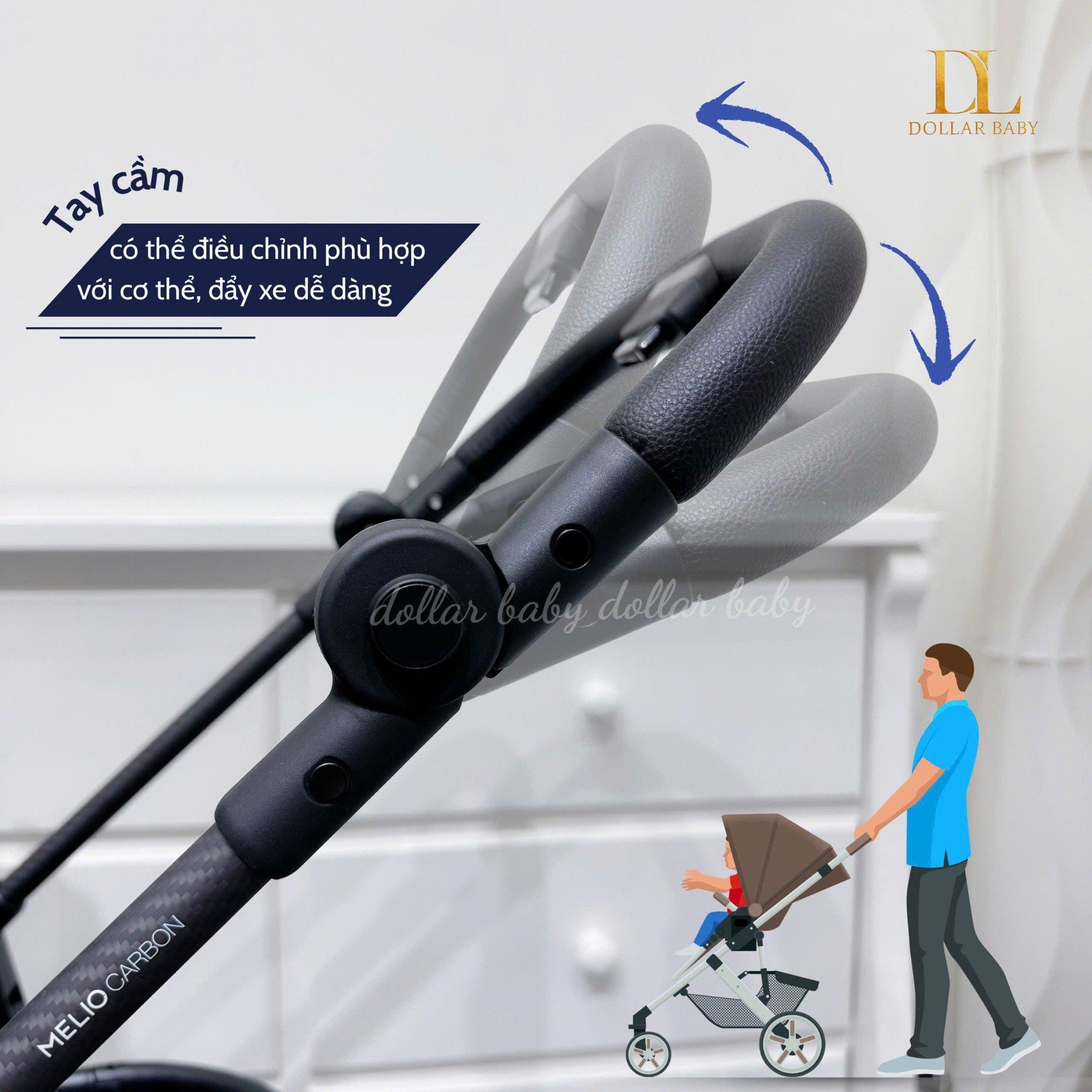  Xe Đẩy 2 Chiều Cybex Melio 3 Carbon 