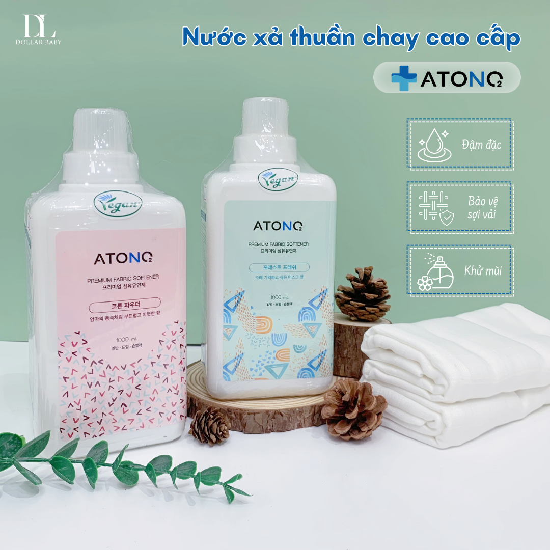  ATONO2 - Nước Giặt Xả Thuần Chay Cao Cấp 
