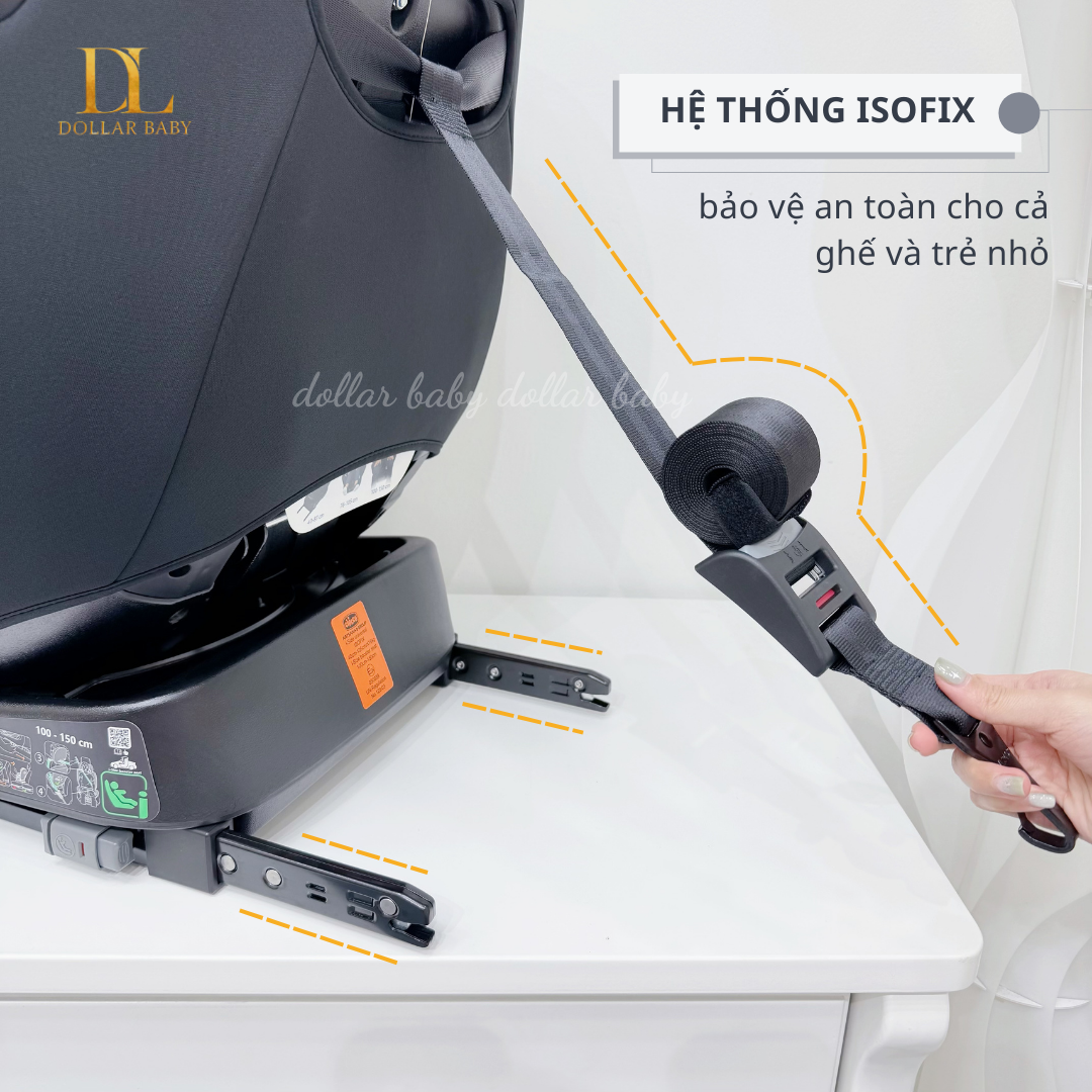  Ghế ô tô Chicco Unico Evo Air xoay 360˚ ISOFIX 