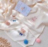  MONONA - Chăn Waffle Thêu Có Hạt Bông - MNN139 