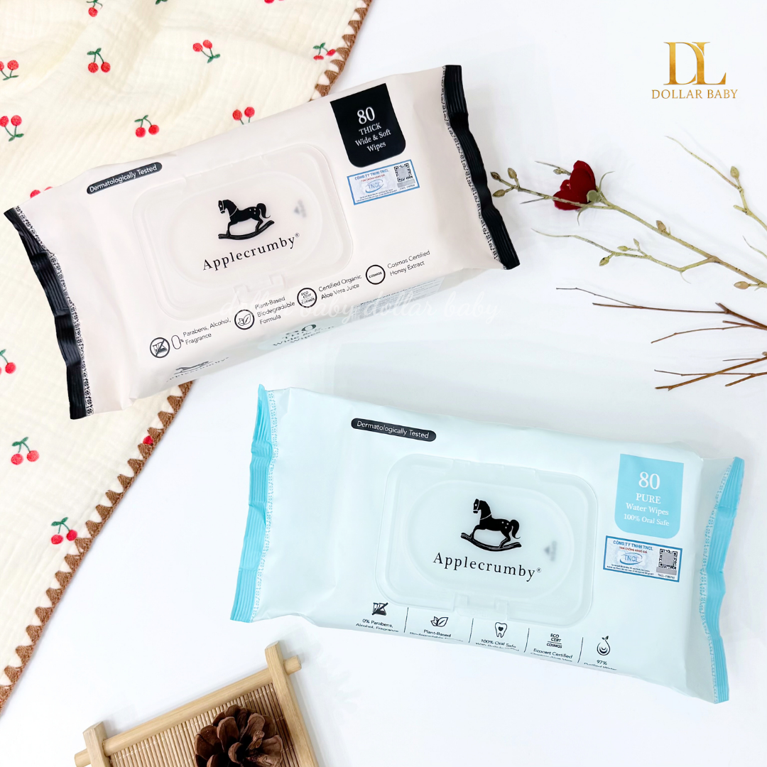  Khăn Giấy Ướt Cao Cấp Applecrumby 