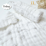  HRNEE - Set 3 khăn xô sữa nhăn muslin 