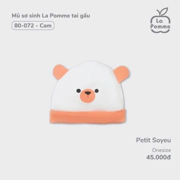  LA POMME - Mũ sơ sinh tai gấu 