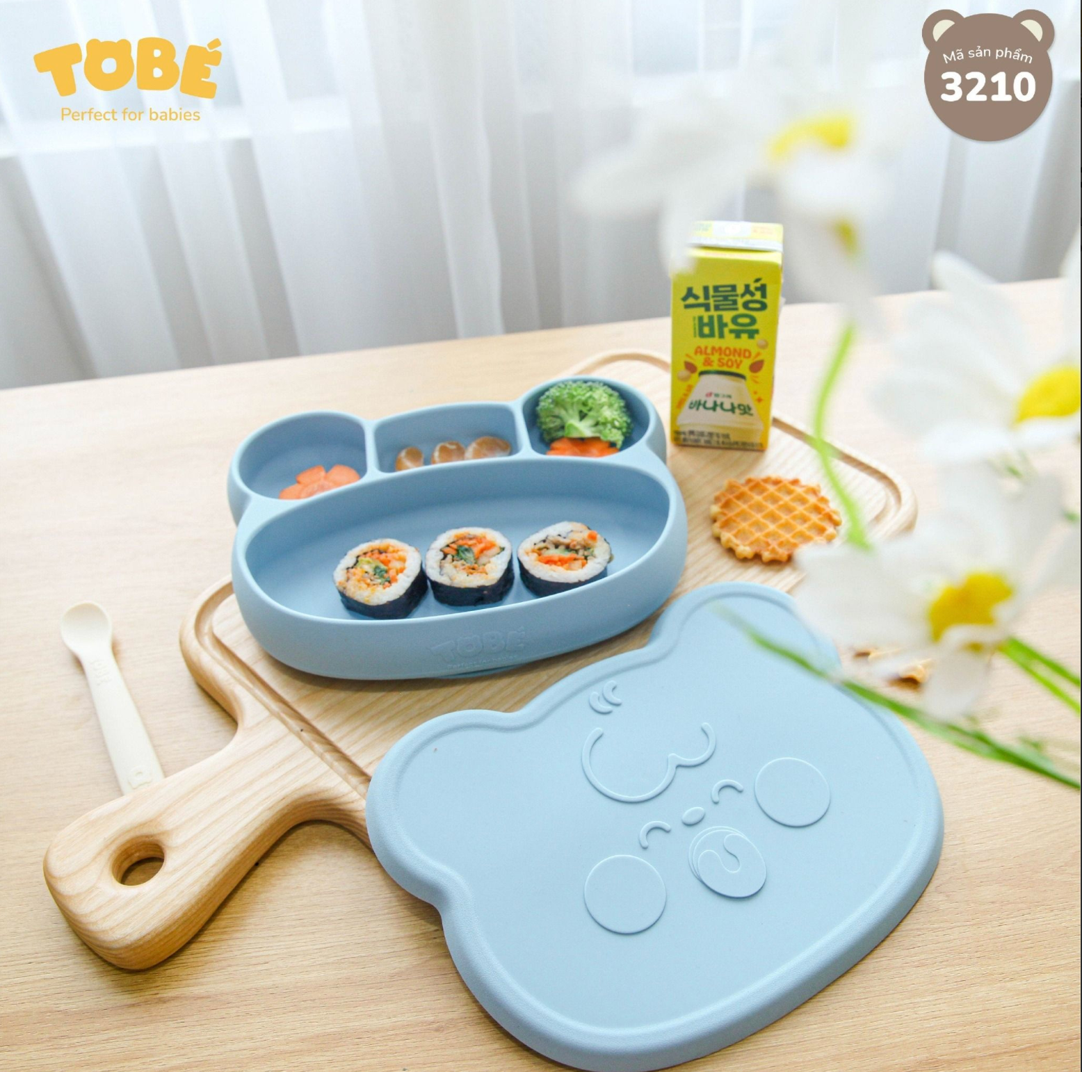  Khay Gấu Ăn Dặm Eco Silicone MS 3210 