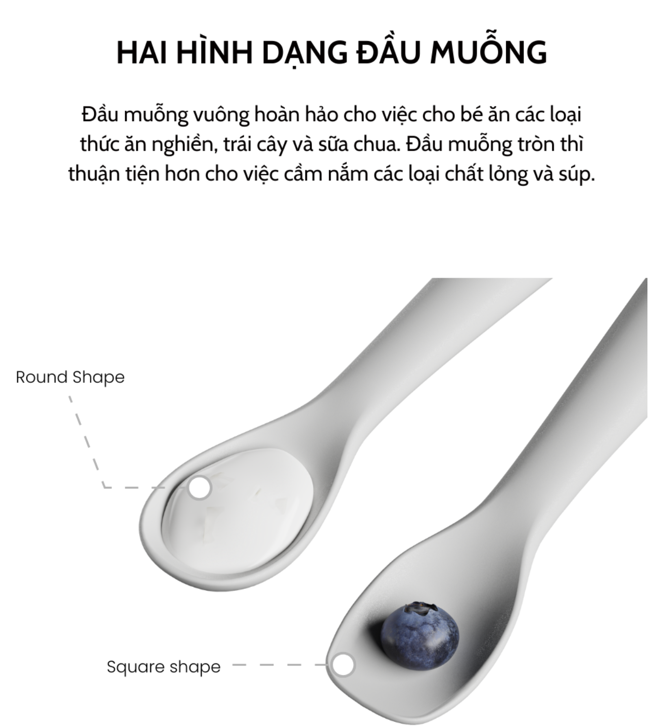  Bộ muỗng ăn cho bé HE OR SHE silicone cao cấp 