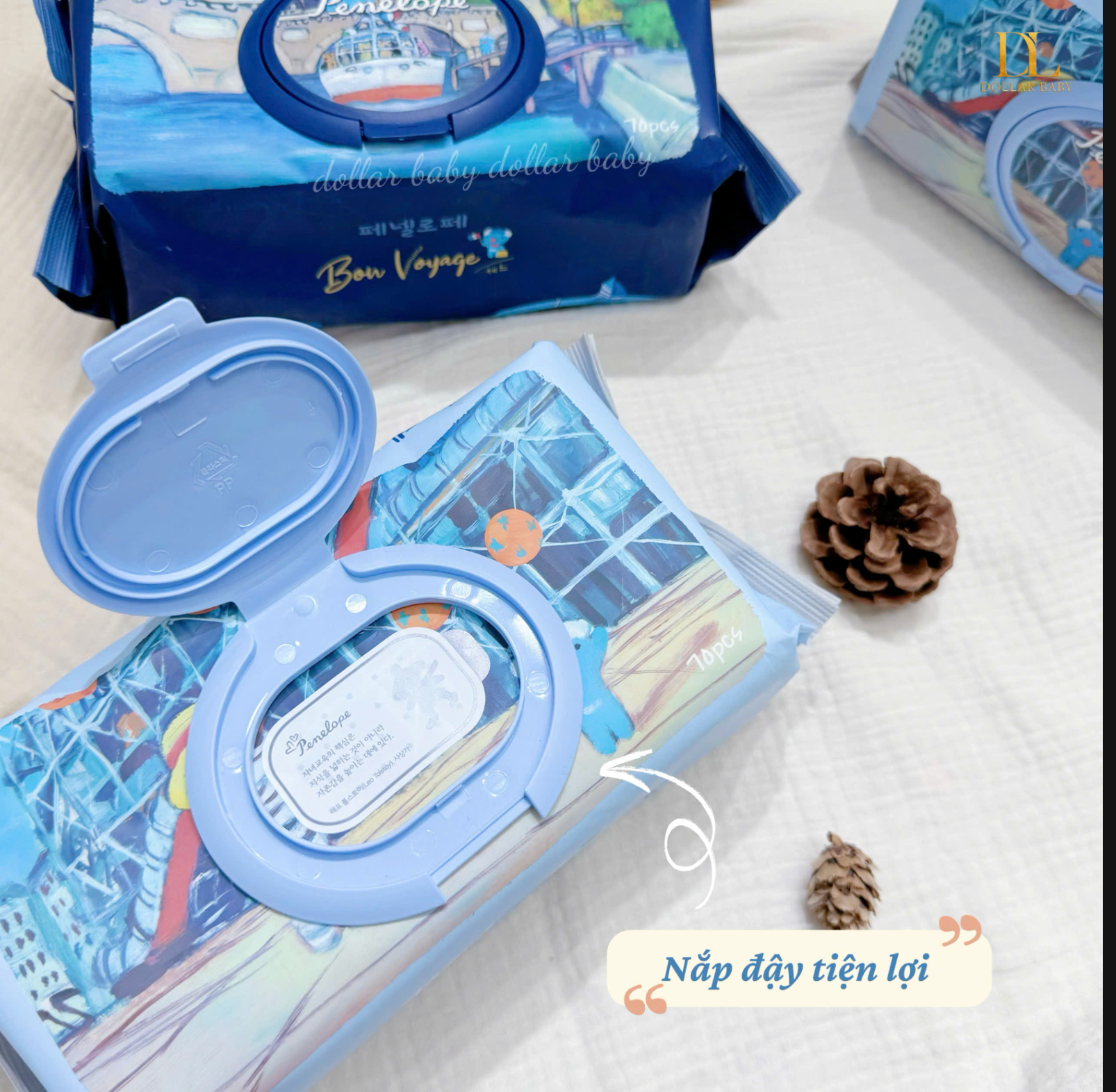  Khăn Giấy Ướt Cao Cấp PENELOPE Nội Địa Hàn 