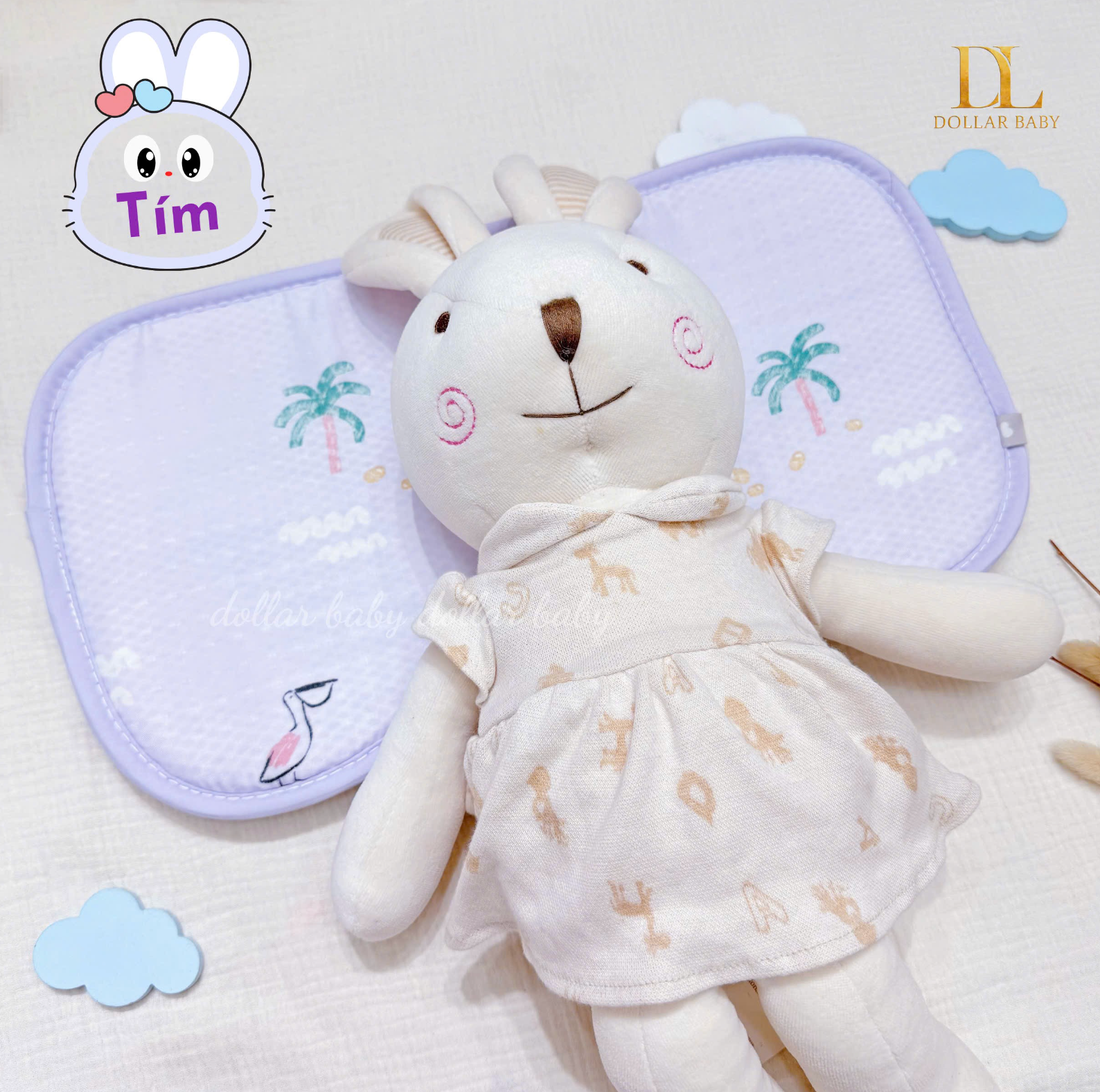  Gối BAMBOOBEBE sợi tre kích thước 24 x 45cm 