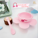  Bát Hoa Kèm Thìa Silicon Nature's Love Misan 