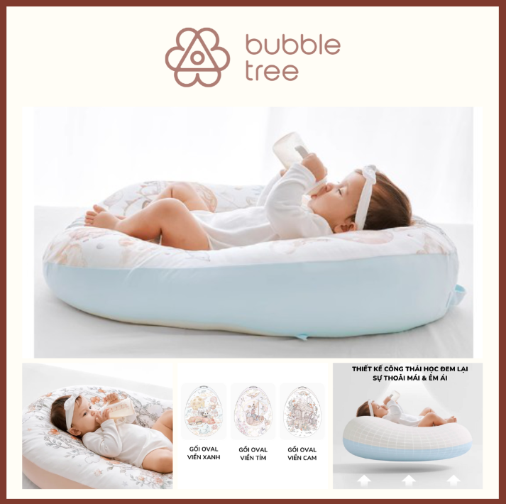  Gối Chống Trào Ngược Oval Bubble Tree ( 62.5 x 76 x 21 ) 