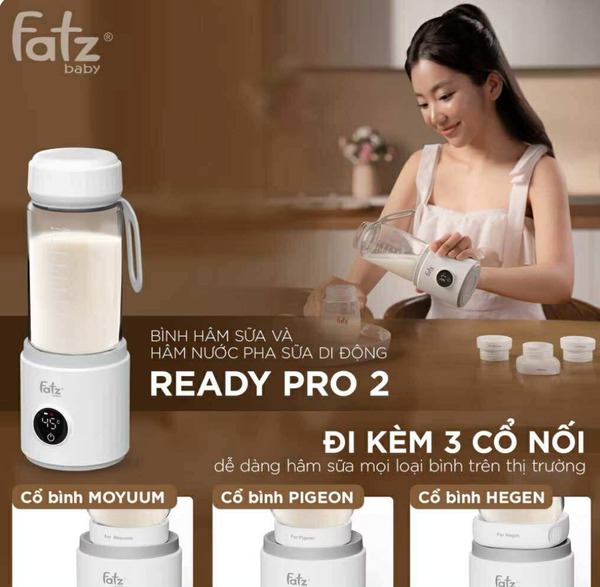  FATZ BABY - Bình hâm sữa và hâm nước pha sữa di động -  Ready Pro 2 