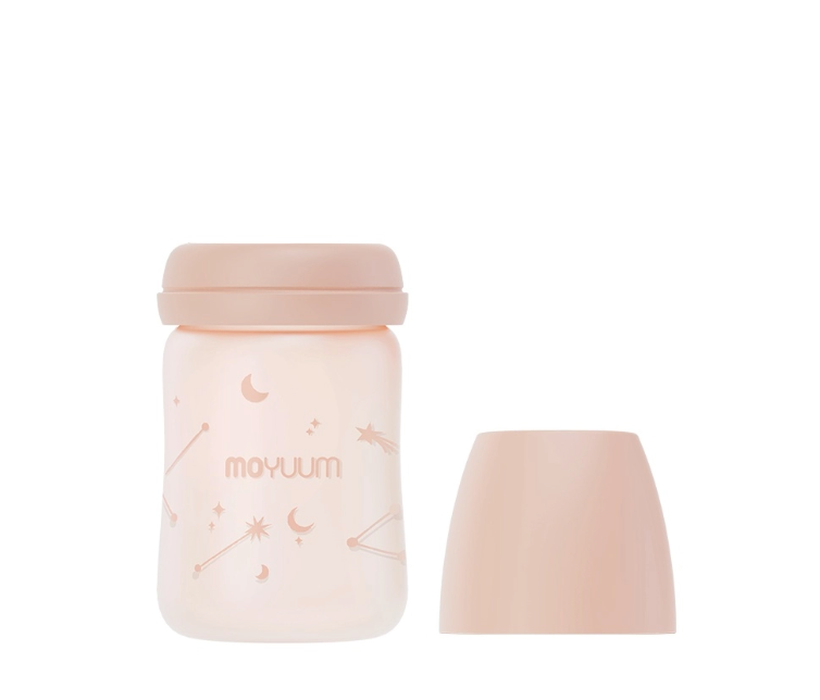  Bình sữa Thủy tinh tráng silicone Moyuum phiên bản Twinkle 