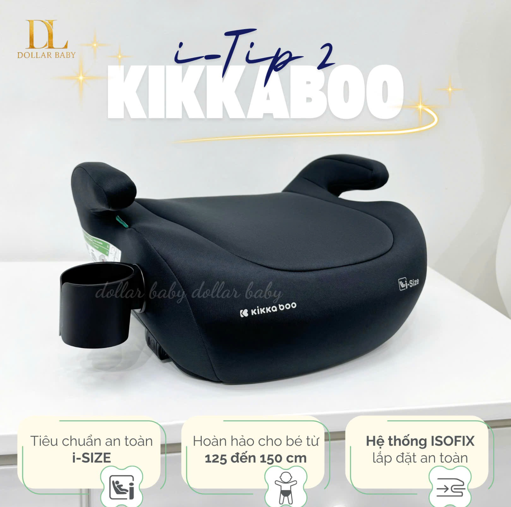  KIKKABOO - Ghế ô tô i-Size i-Tip 2 (125-150cm) 