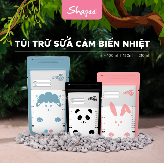  Shapee - Túi Trữ Sữa Cảm Biến Nhiệt An Toàn, Tiện Lợi (Hộp 25 Túi) 