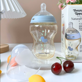  TOMMEE TIPPEE - Bình Sữa PPSU Ty Siêu Mềm Tự Nhiên Natural Start Họa Tiết Xanh 