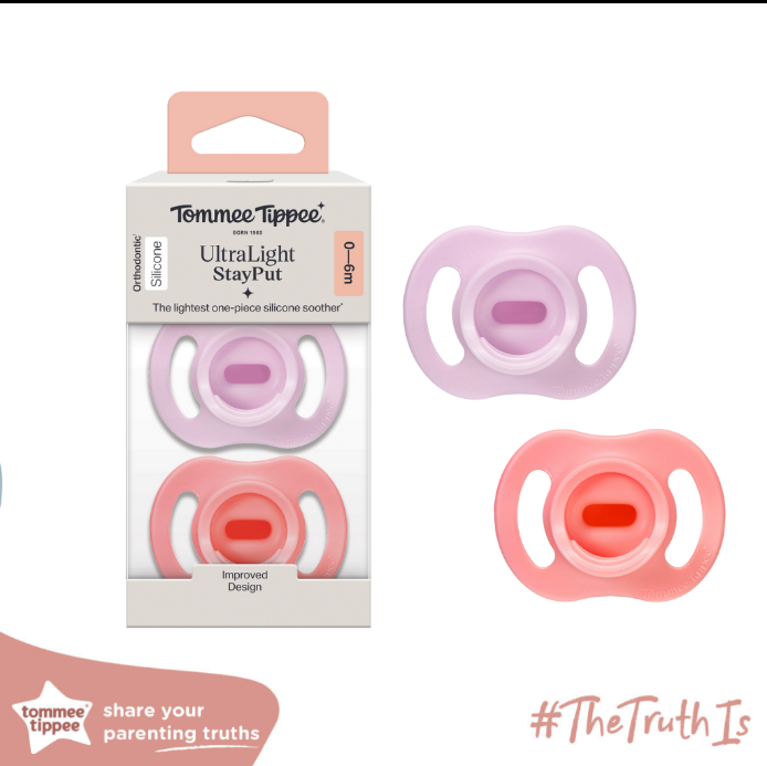  TOMMEE TIPPEE - Ty ngậm silicon siêu nhẹ cho bé Ultra Light (Vỉ Đôi) 