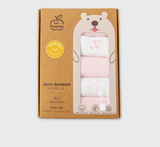  LA POMME - Set 5 Khăn Sữa Sợi Tre Lụa Phối Màu ( 30 x 30 ) 