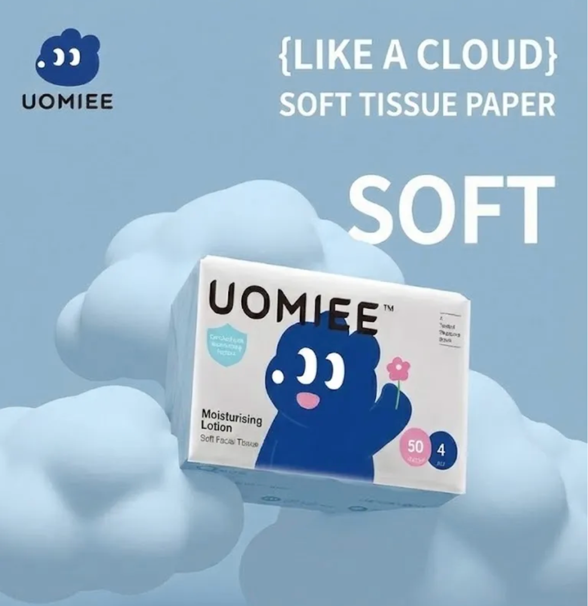  UOMIEE -  Khăn giấy lụa dưỡng ẩm 
