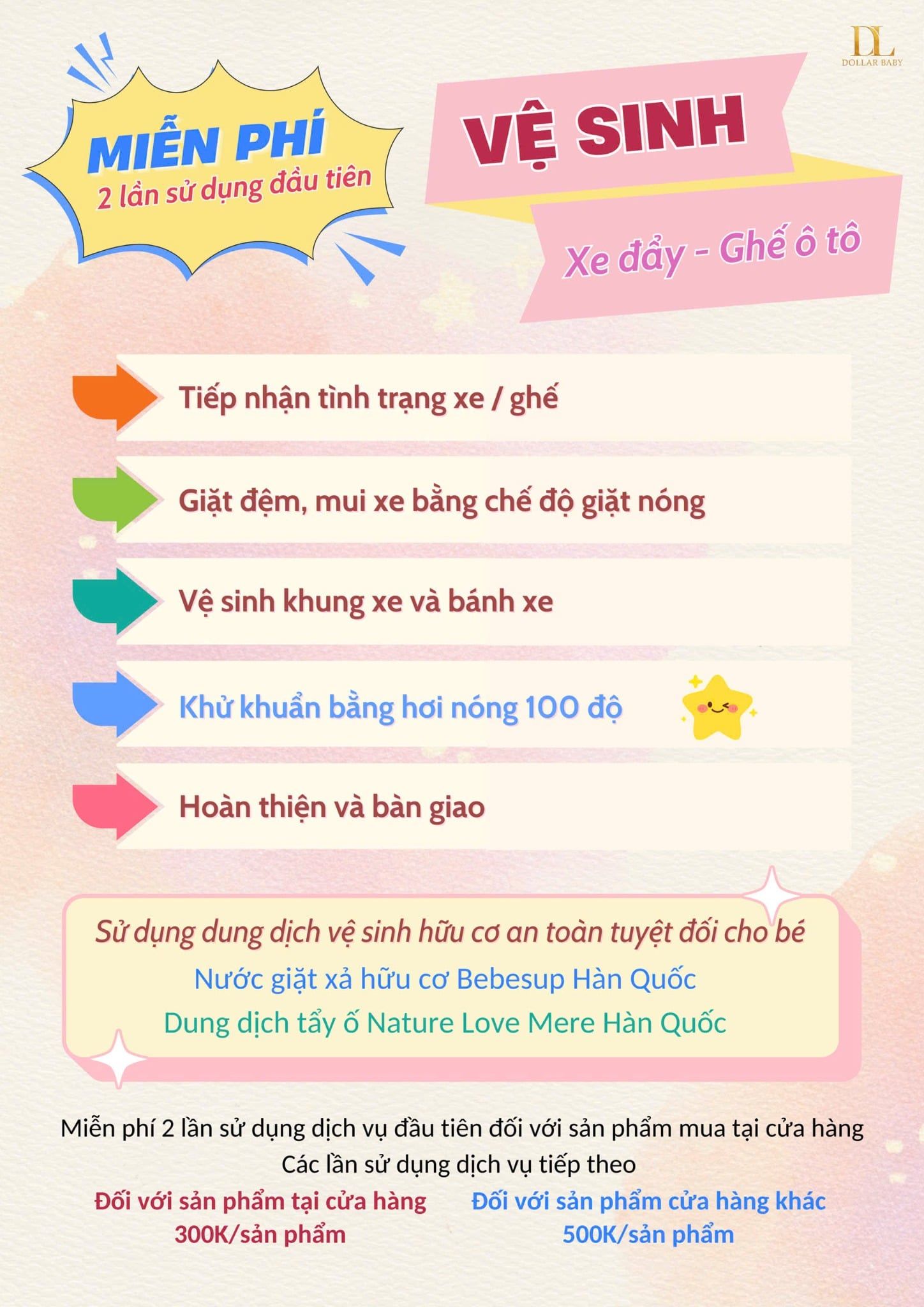  Vệ sinh Xe đẩy / Ghế ô tô 