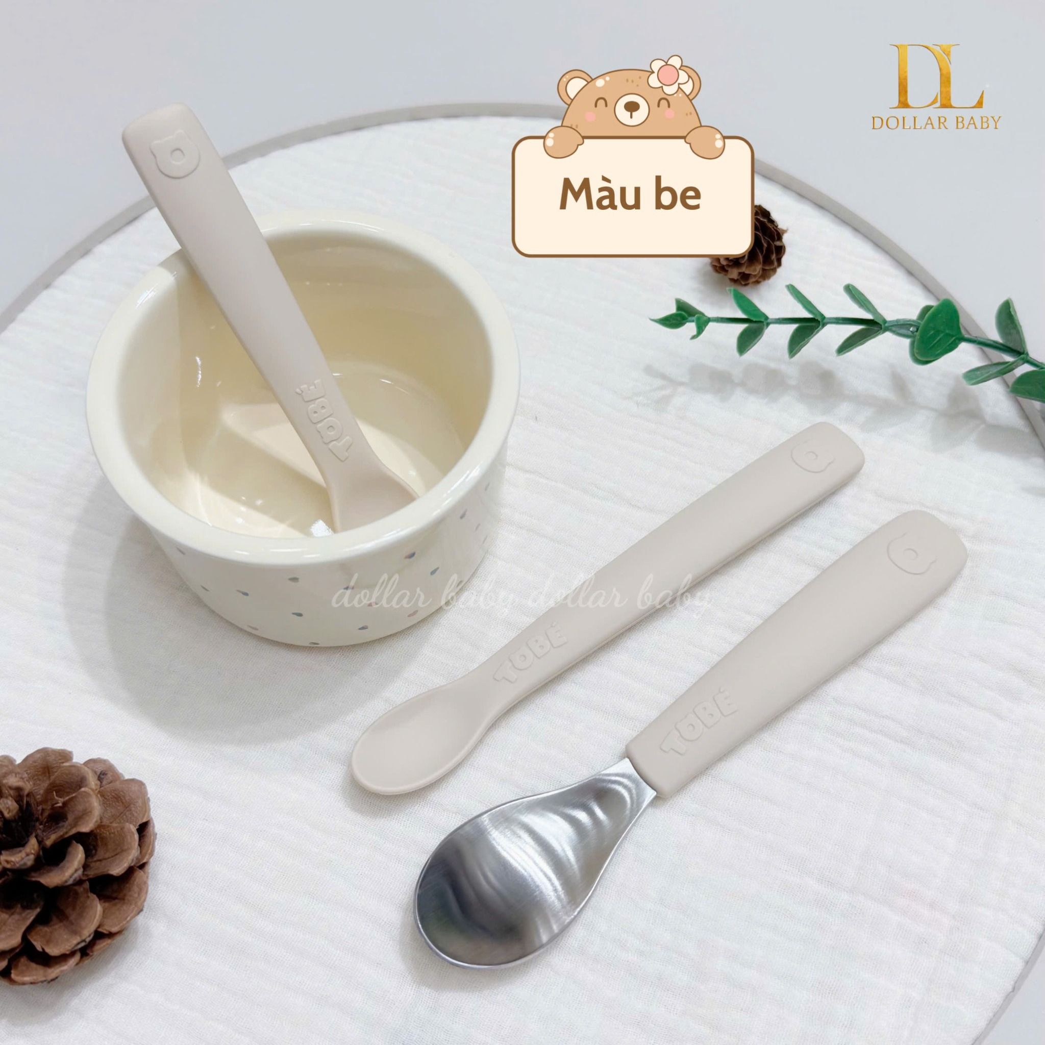  Bộ 3 Thìa Ăn Dặm Silicone Tobe MS 3211 