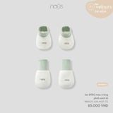  NOUS - Set BTBC màu trắng phối xanh lá 