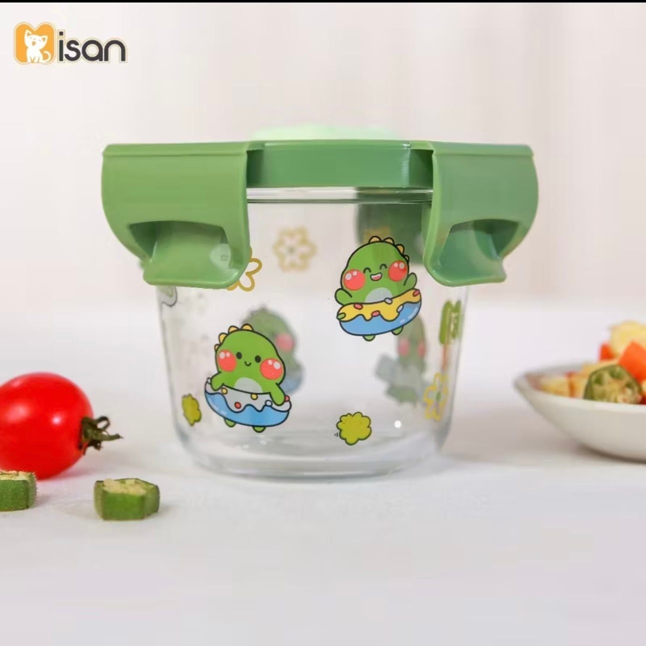  Hũ thuỷ tinh tròn nắp nhựa có khoá Misan - 180ml 