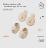  LA POMME - Set bao tay bao chân hoạ tiết bé xinh 