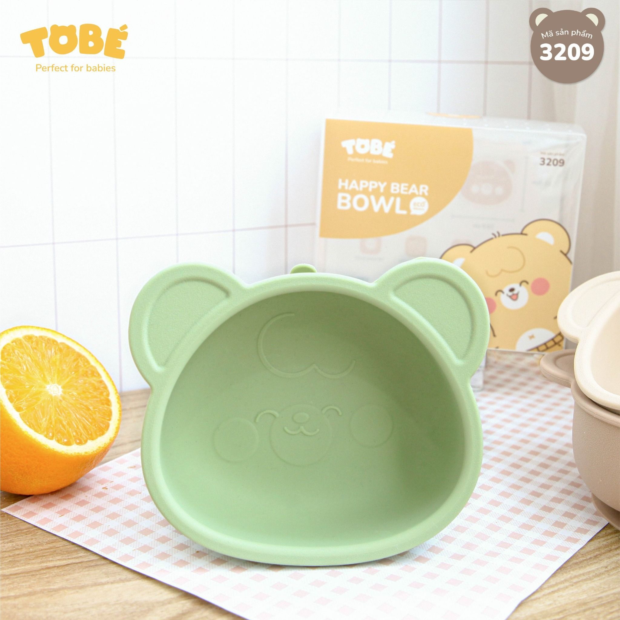 Bát Ăn Dặm Happy Bear Tobé MS 3209 