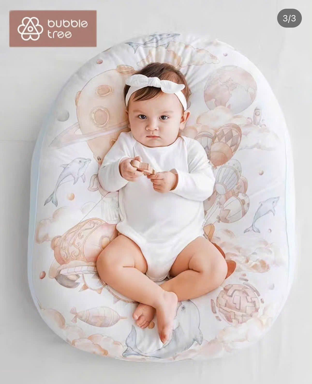  Gối Chống Trào Ngược Oval Bubble Tree ( 62.5 x 76 x 21 ) 