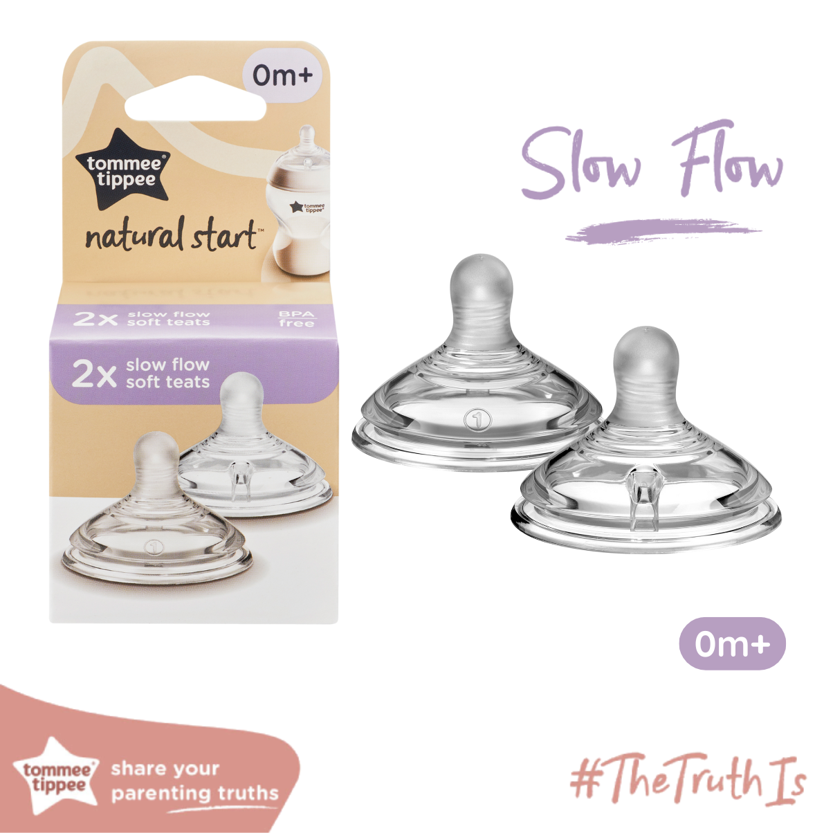  TOMMEE TIPPEE - Núm Ty Silicon Siêu Mềm Tự Nhiên Cho Bé Natural Start – Fast Flow 