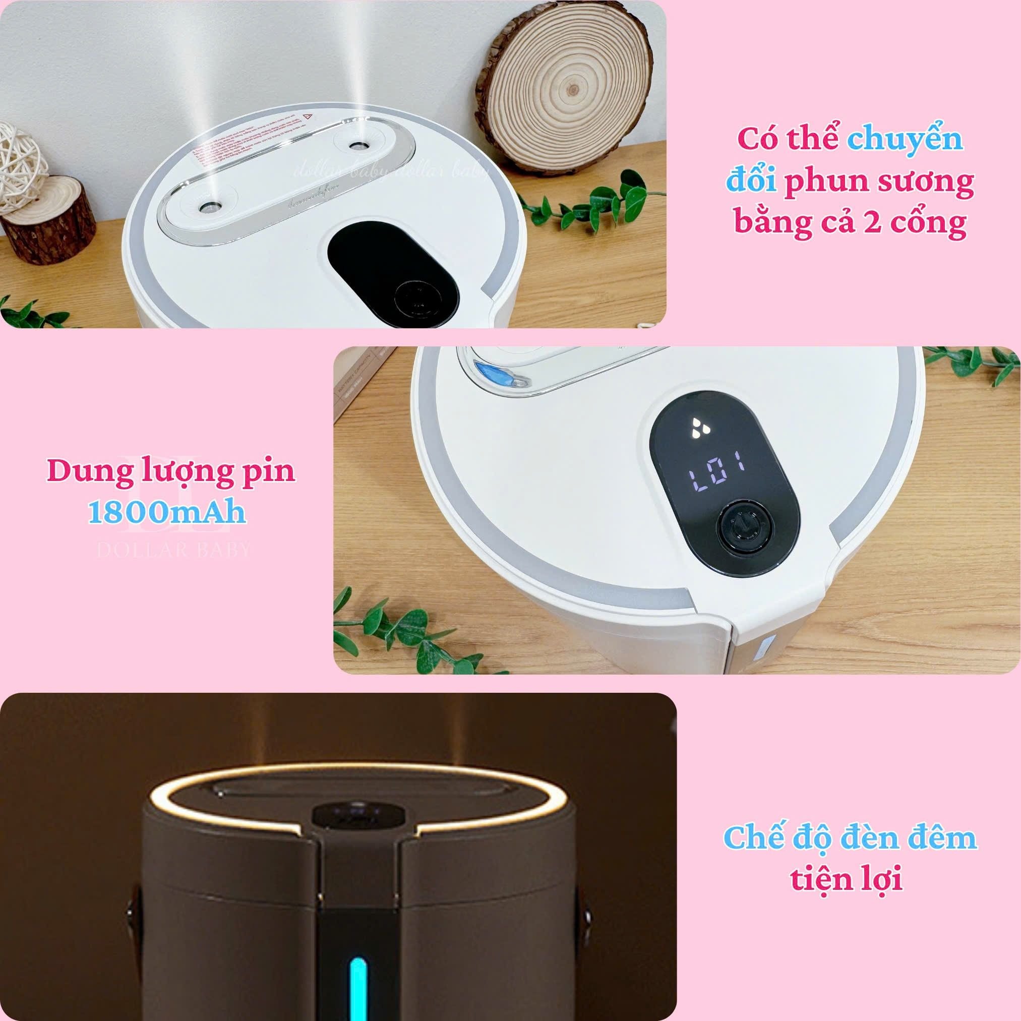 MOAZ BÉBÉ - Máy phun sương tạo ẩm xách tay cho bé - MB116 