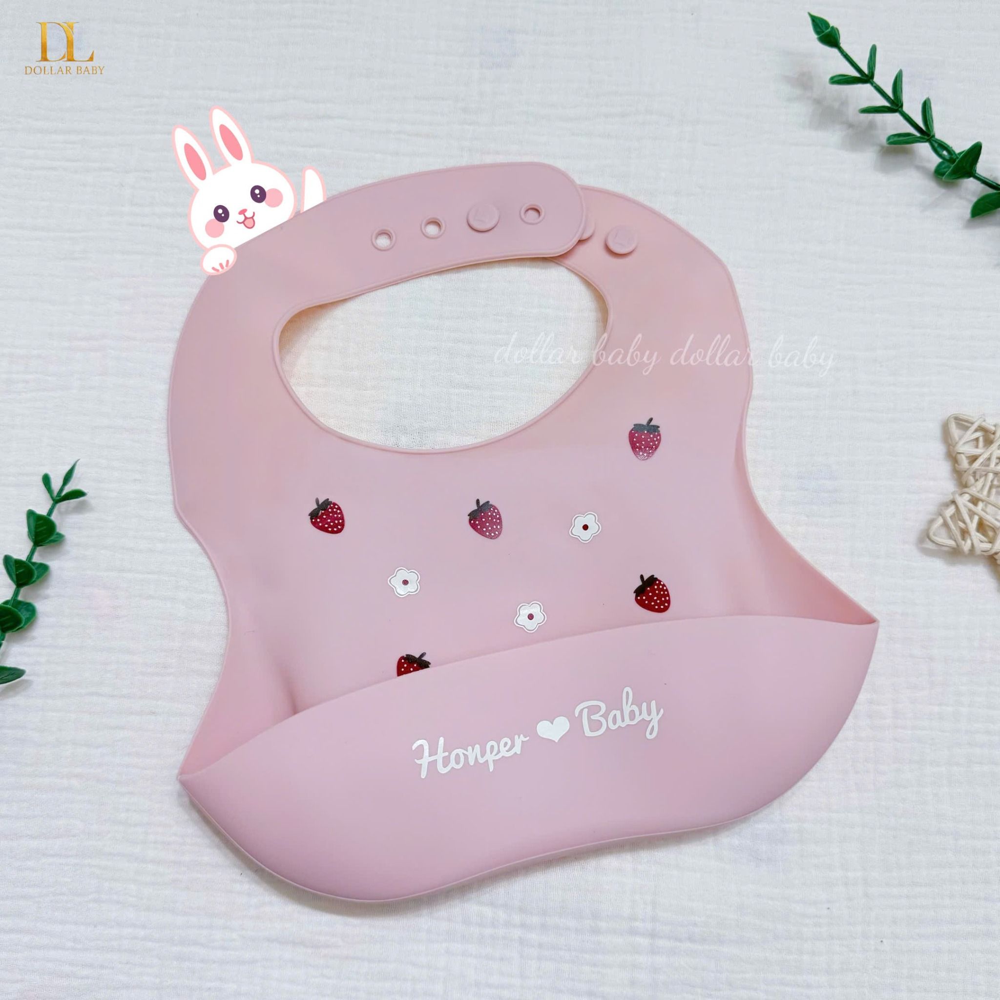  HONPER - Yếm Nhựa Silicon Hoạ Tiết 