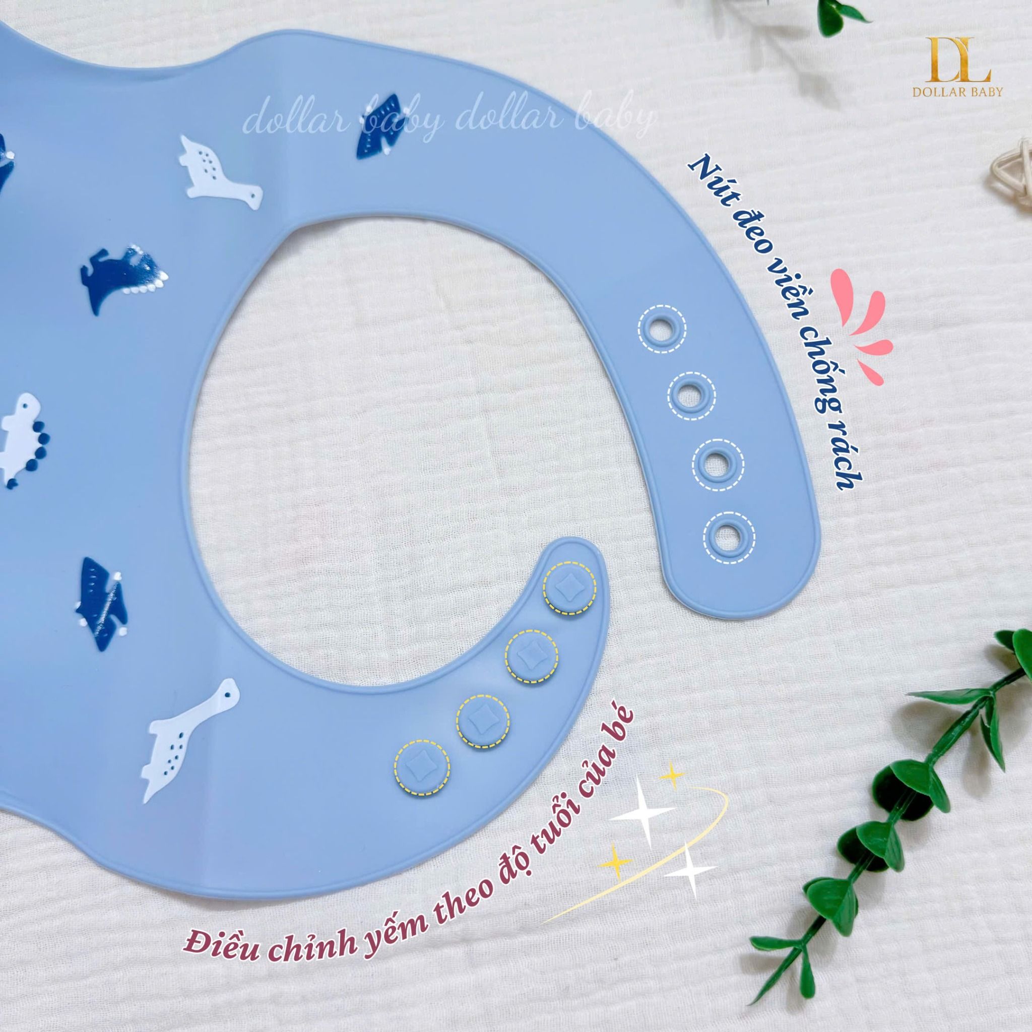  HONPER - Yếm Nhựa Silicon Hoạ Tiết 