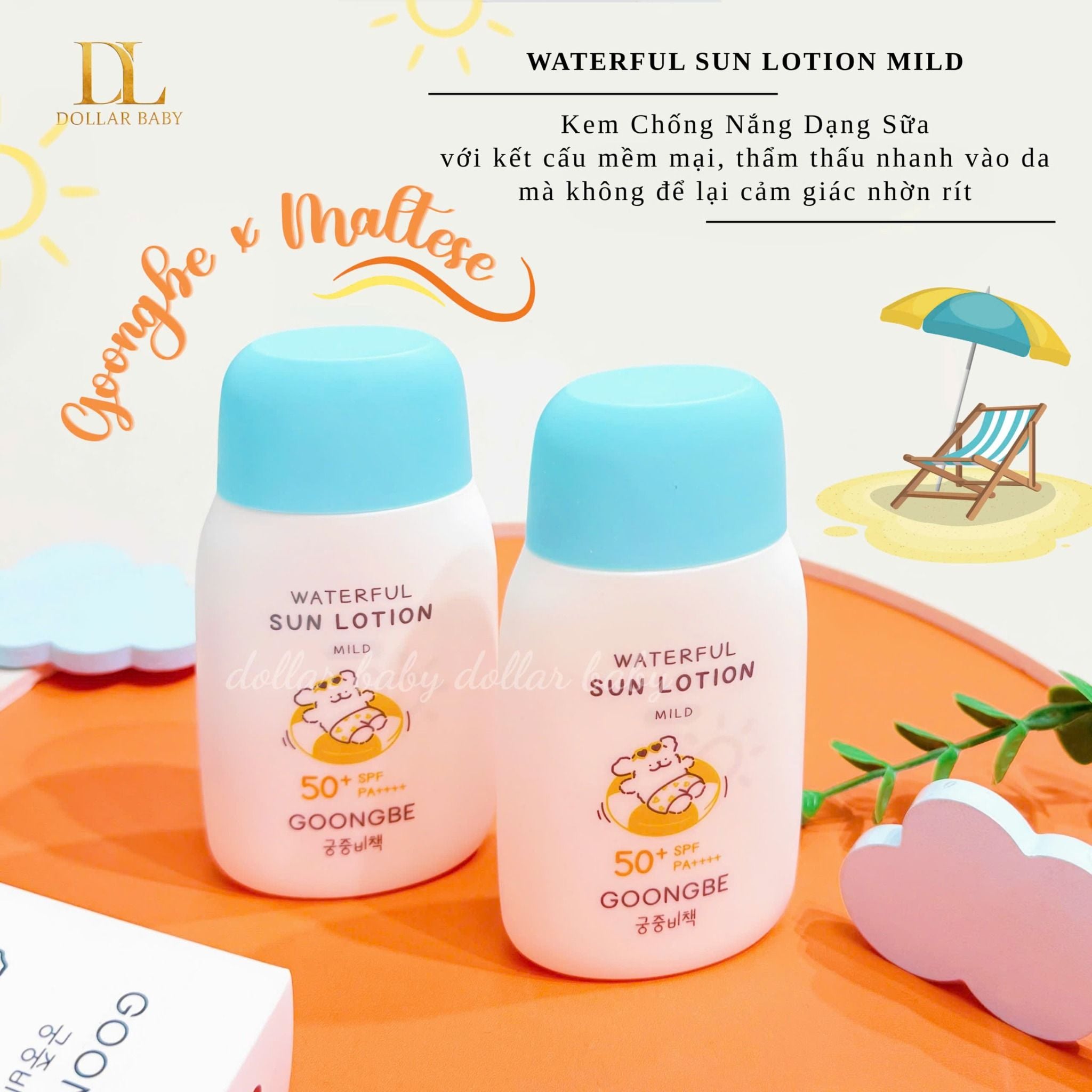  Kem Chống Nắng Dạng Sữa Goongbe Waterful Sun Lotion Mild 