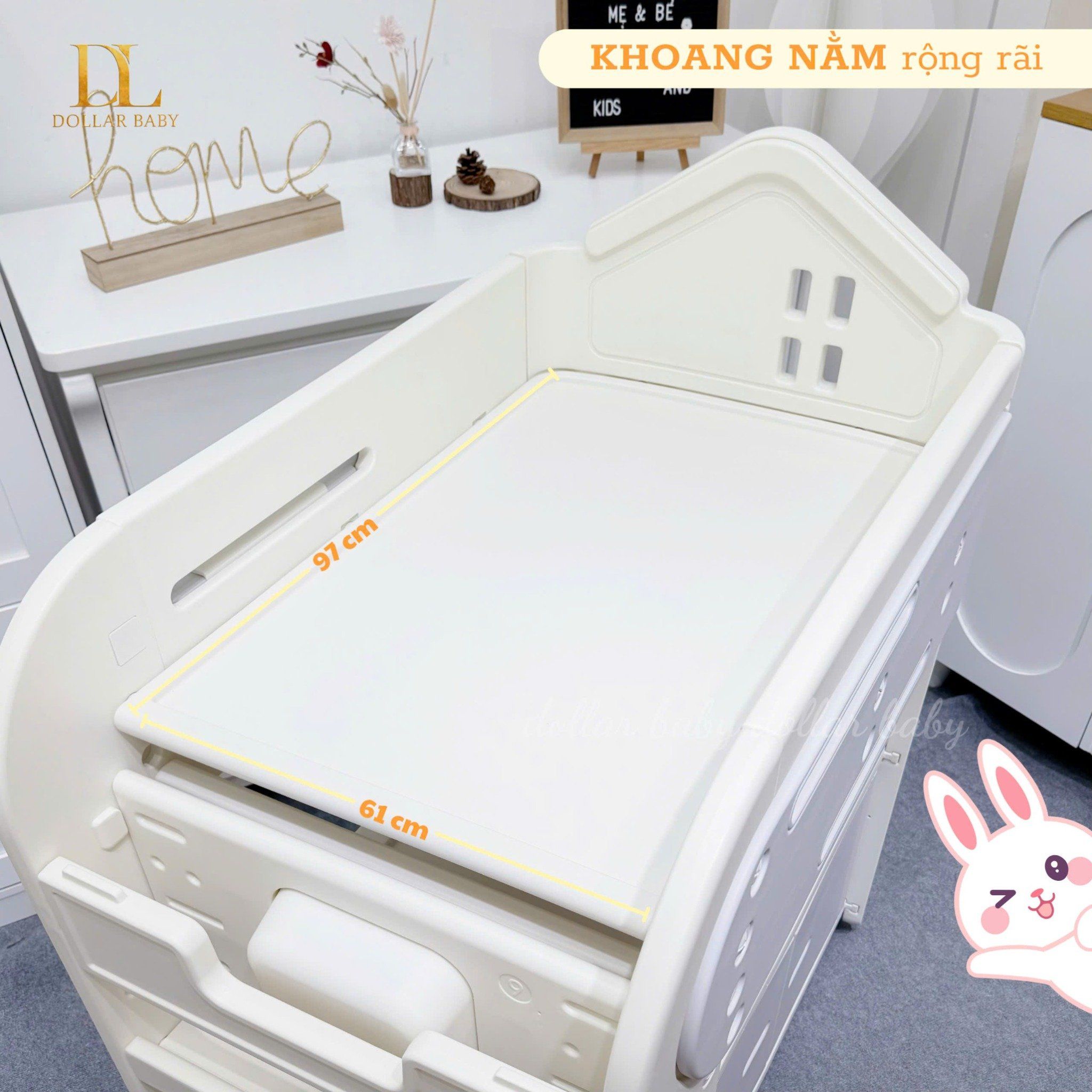  Kệ thay tã bỉm kèm đệm Holla HL - 09242 