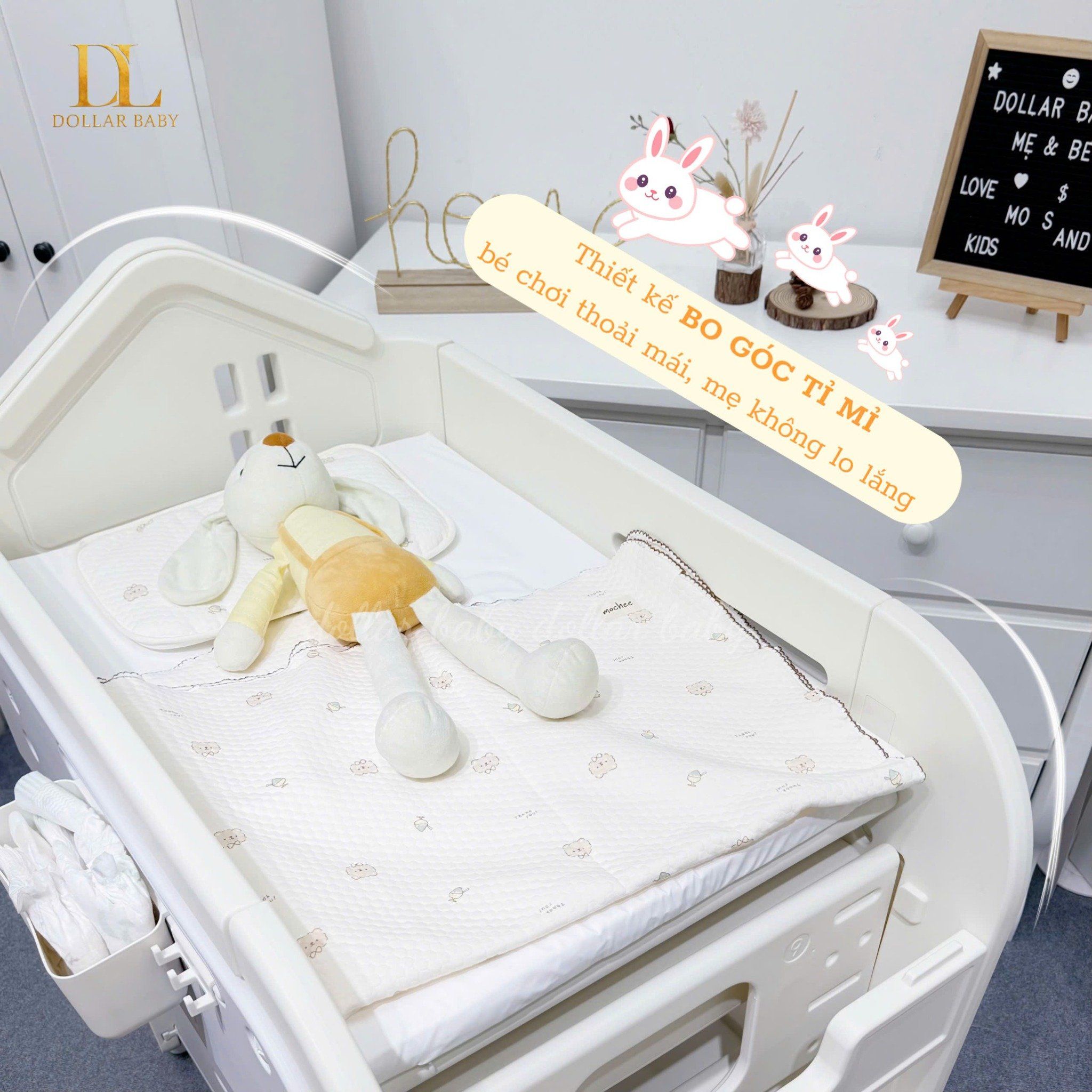  Kệ thay tã bỉm kèm đệm Holla HL - 09242 