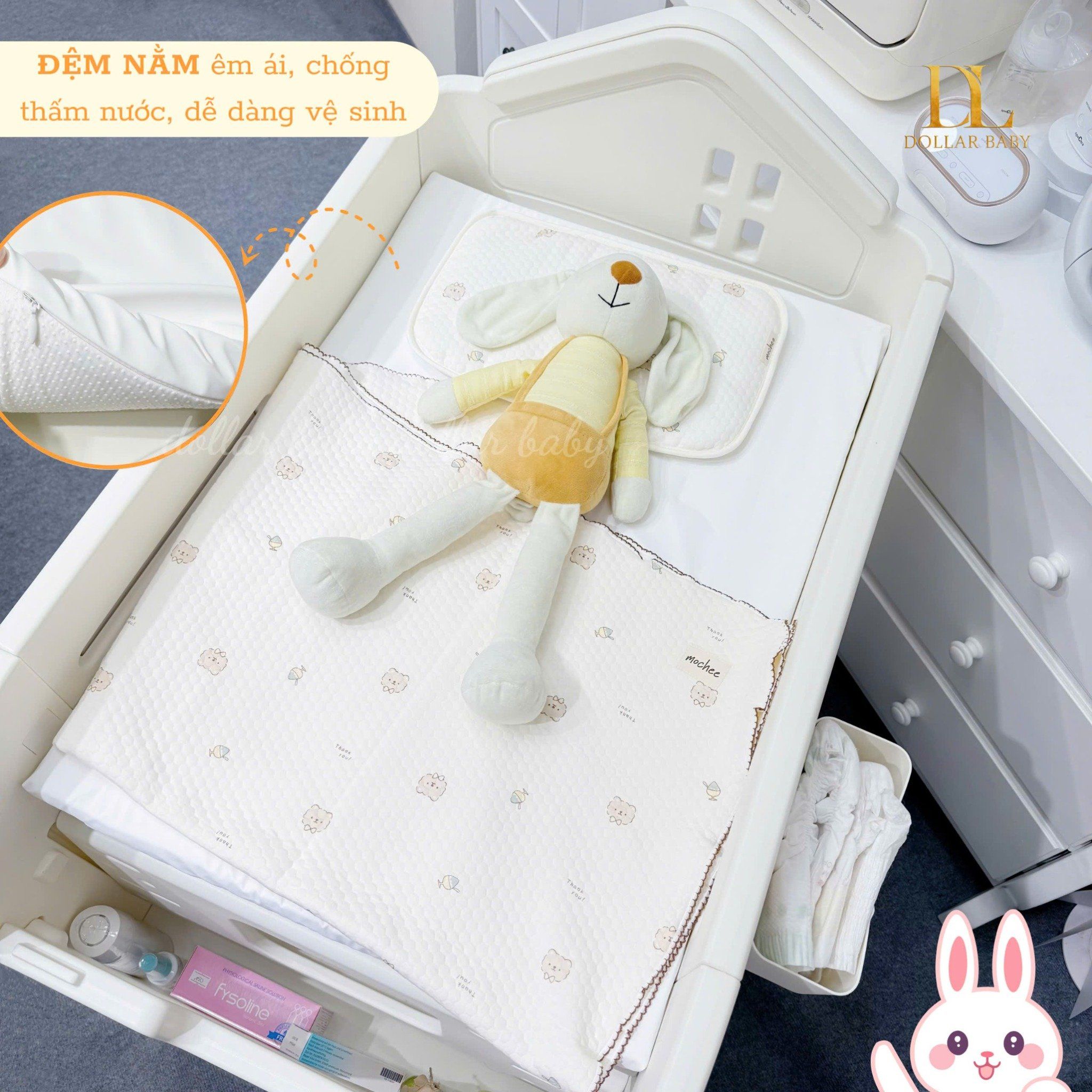  Kệ thay tã bỉm kèm đệm Holla HL - 09242 