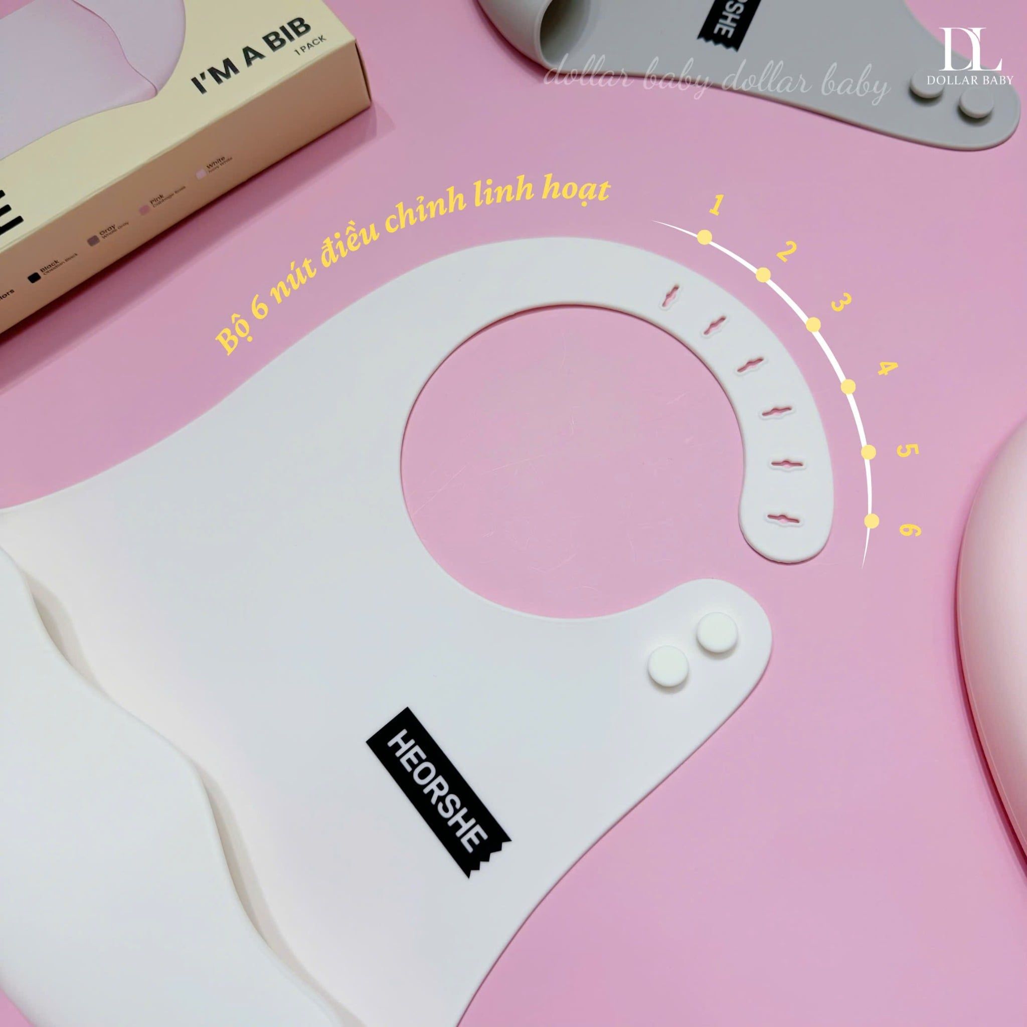  HEORSHE - Yếm Ăn Dặm Silicone 